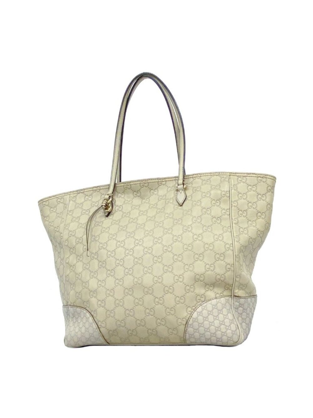 Gucci Tote Bag Guccissima Leather Beige Gold